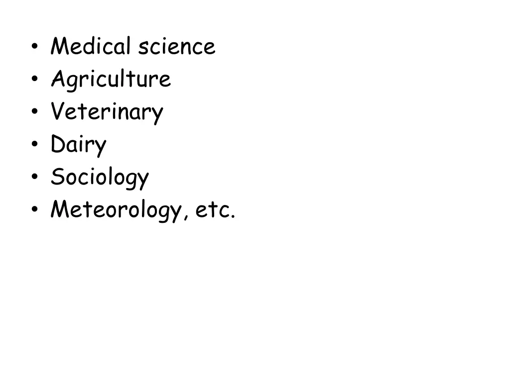 medical science agriculture veterinary dairy