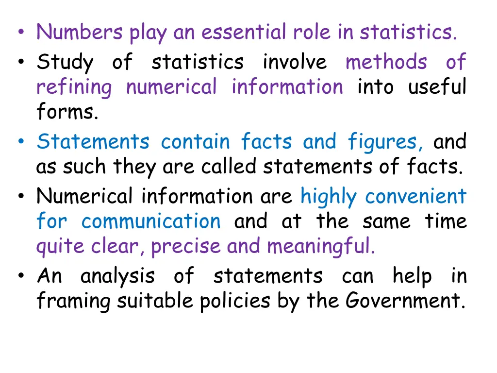 numbers play an essential role in statistics