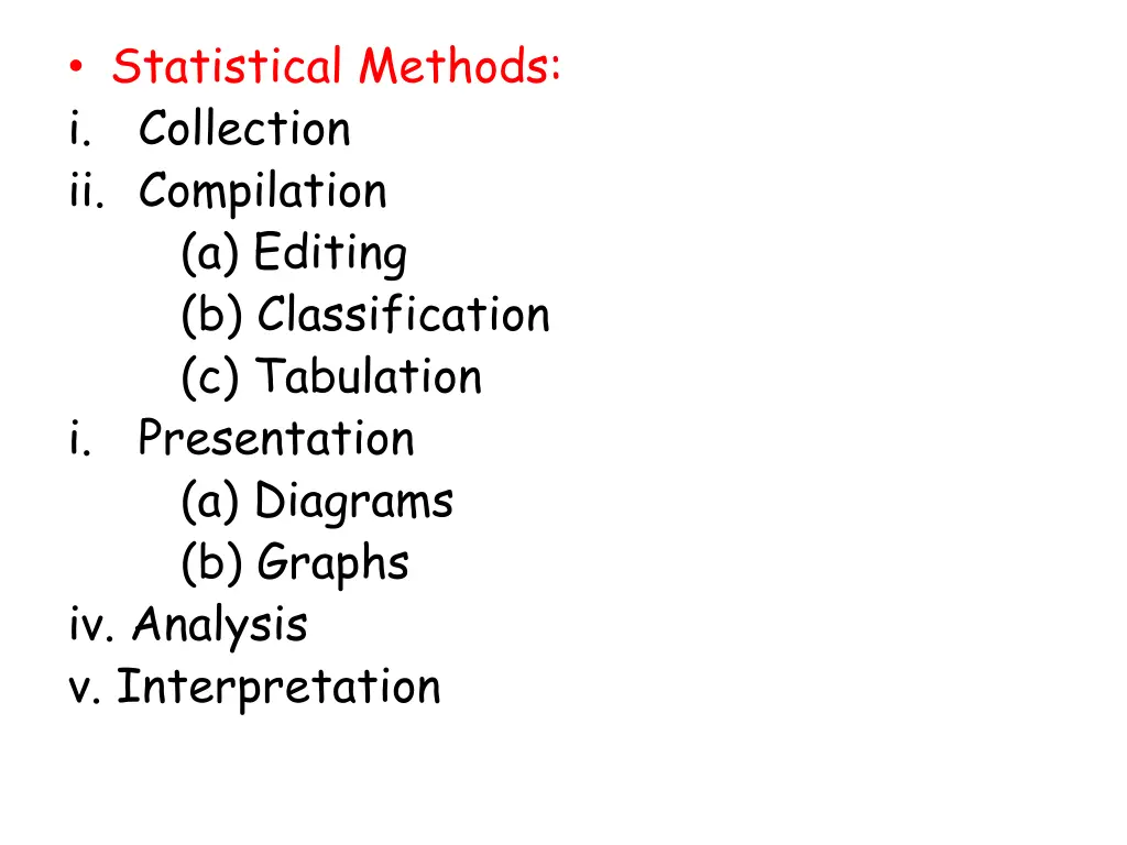 statistical methods i collection ii compilation