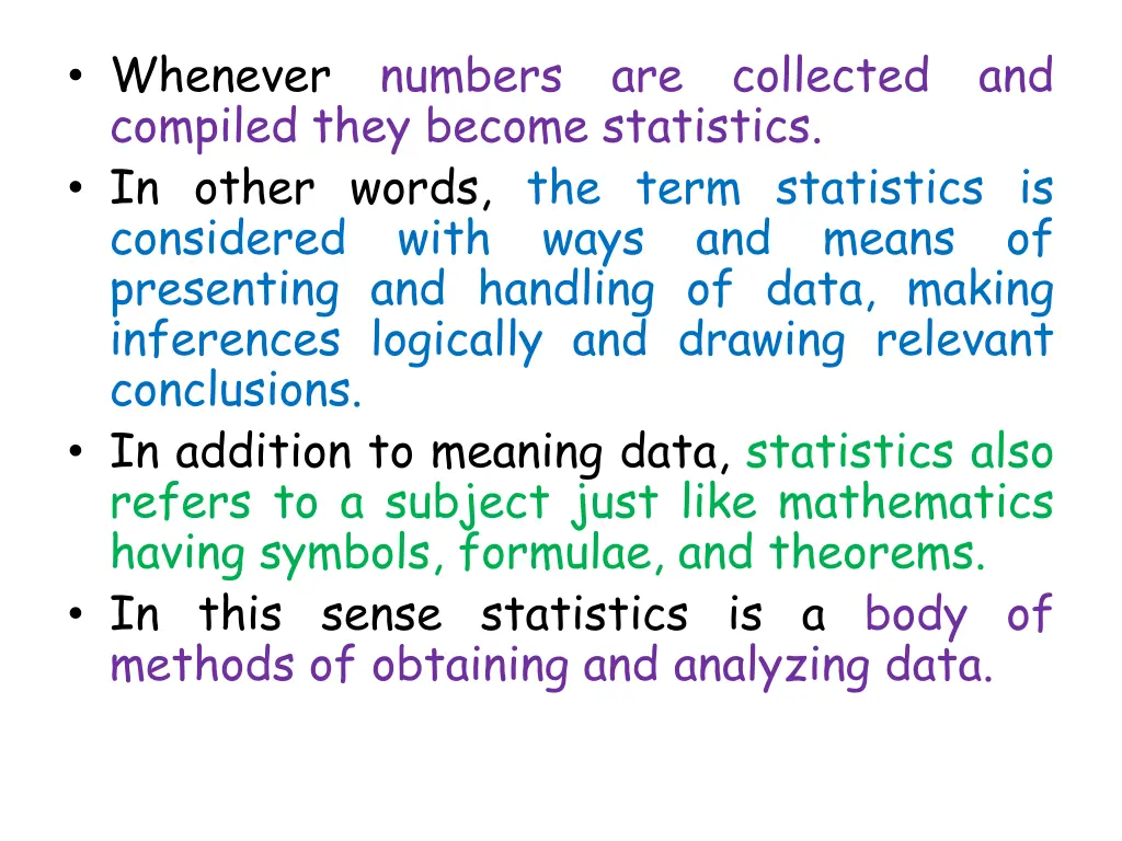 whenever compiled they become statistics in other