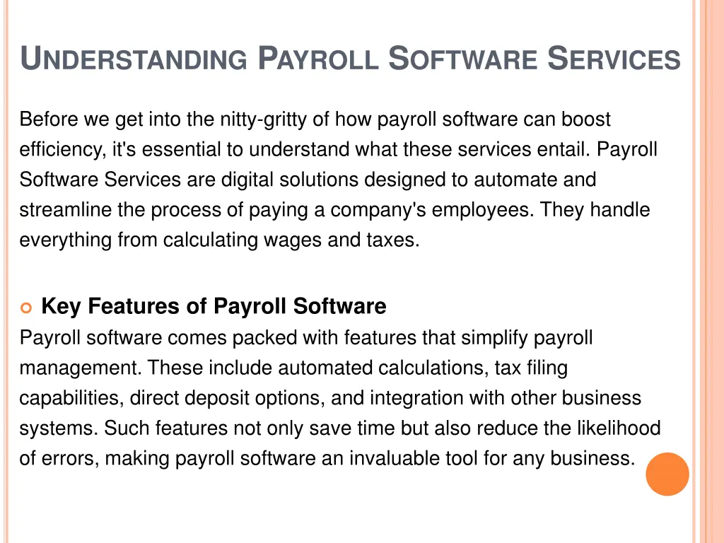 u nderstanding p ayroll s oftware s ervices