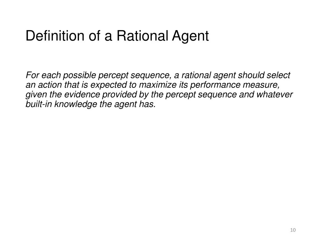 definition of a rational agent