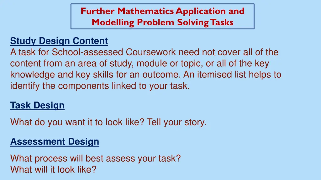 further mathematics application and modelling 1