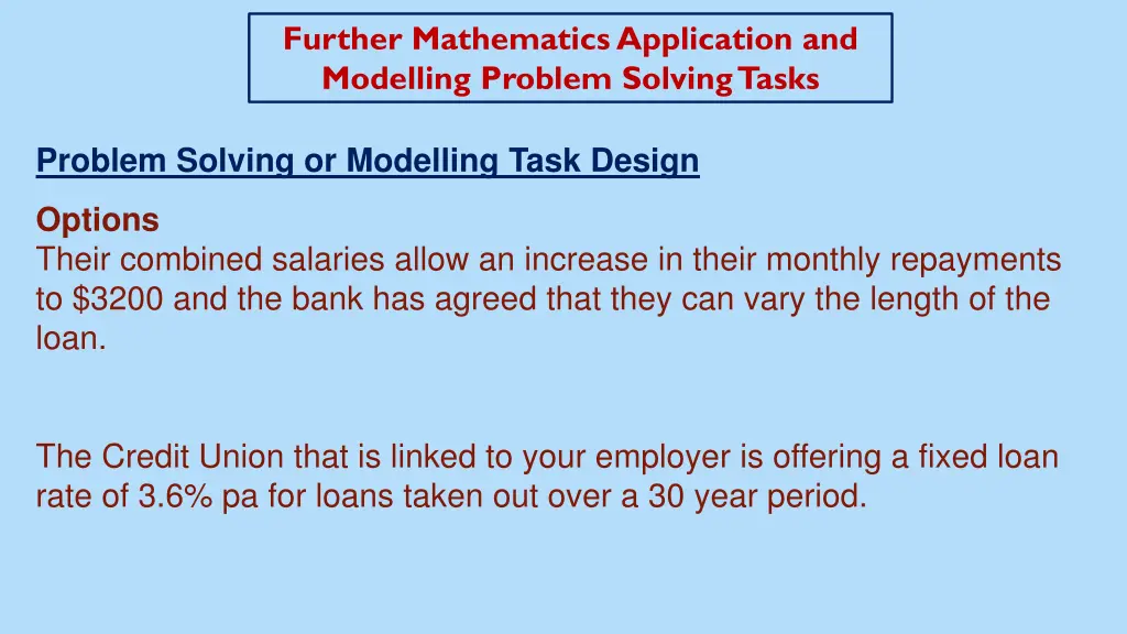 further mathematics application and modelling 12