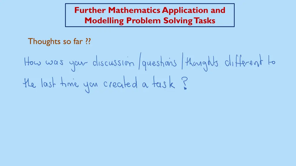 further mathematics application and modelling 6