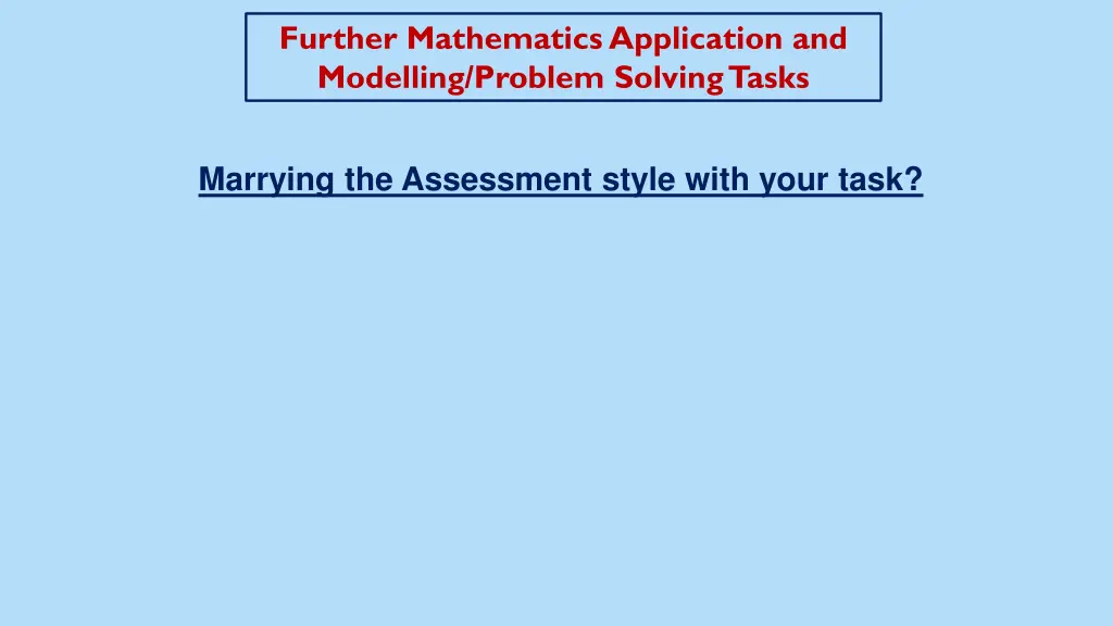 further mathematics application and modelling 7