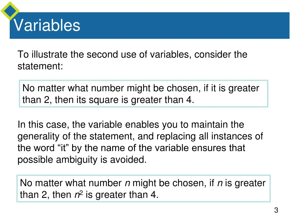 variables 1