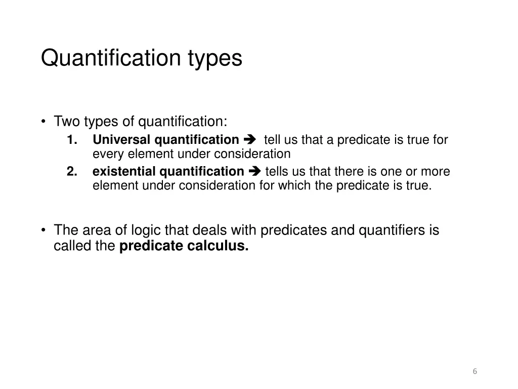 quantification types