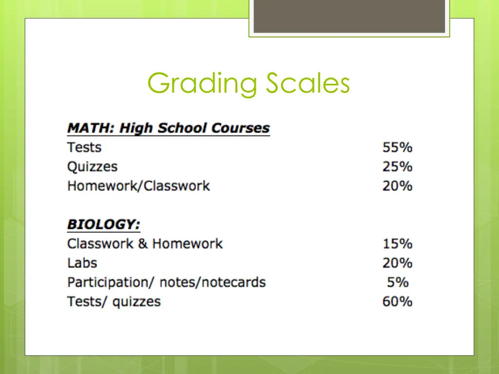 grading scales 1