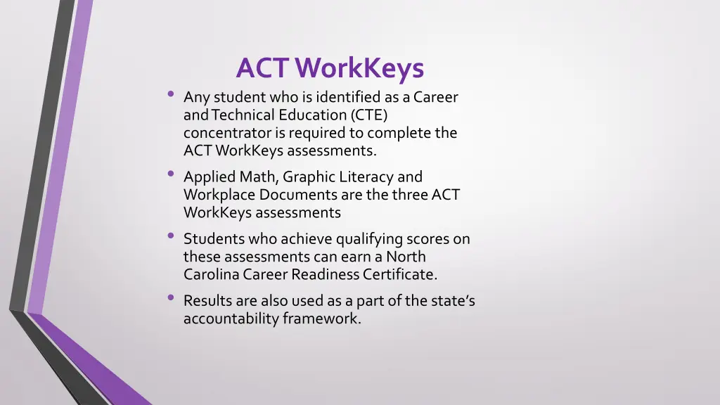 act workkeys any student who is identified