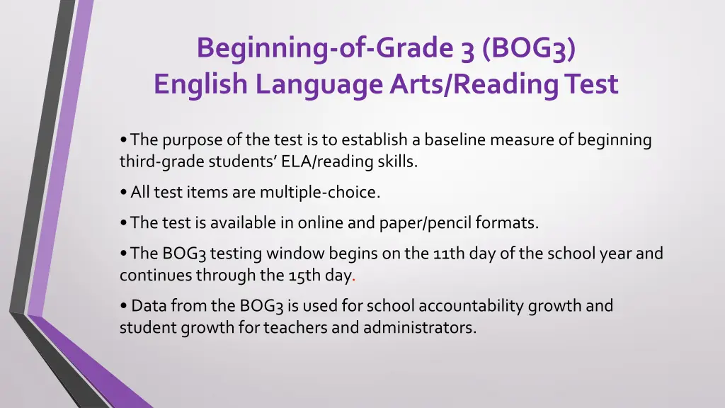 beginning of grade 3 bog3 english language arts