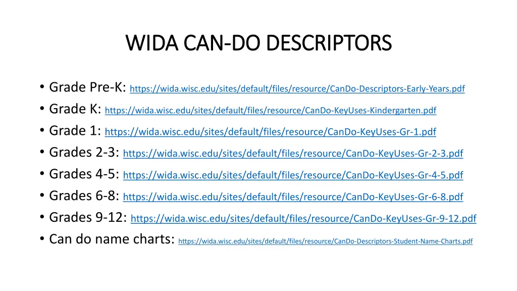 wida can wida can do descriptors do descriptors