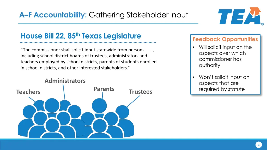 a f accountability gathering stakeholder input