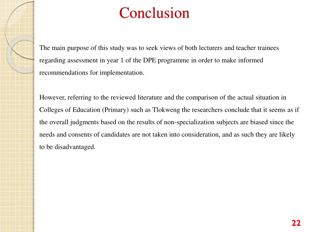 conclusion