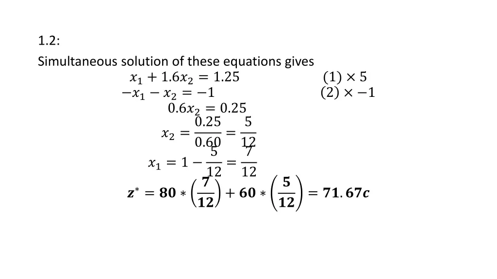 1 2 simultaneous solution of these equations