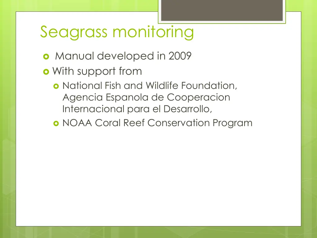 seagrass monitoring