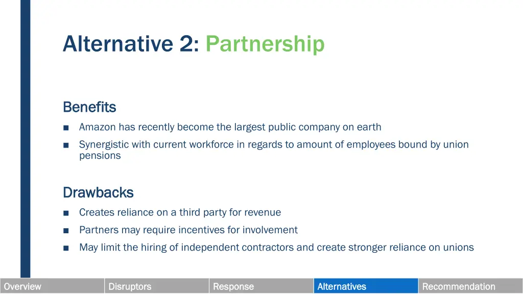 alternative 2 partnership