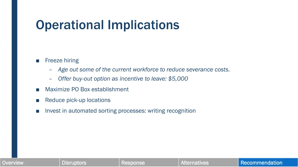 operational implications