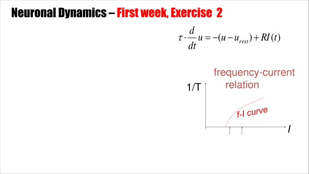 neuronal dynamics first week exercise 2