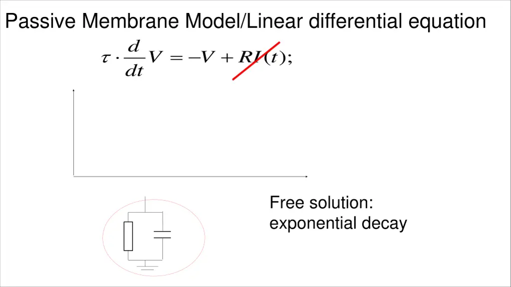 passive membrane model linear differential