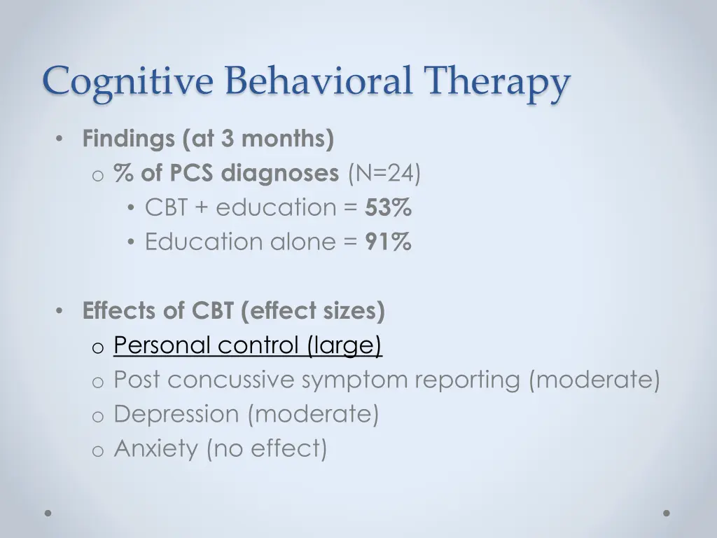 cognitive behavioral therapy