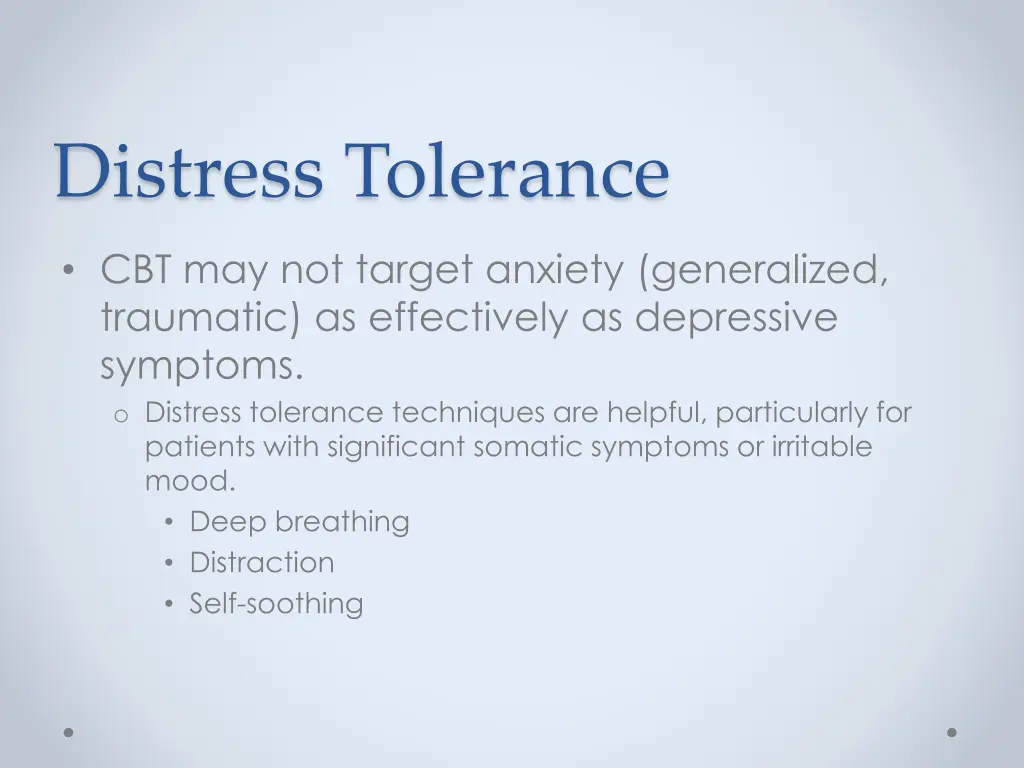 distress tolerance