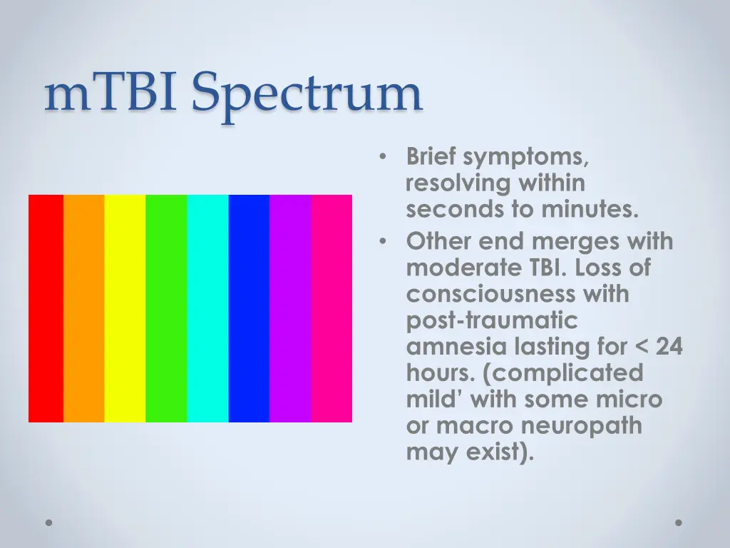 mtbi spectrum