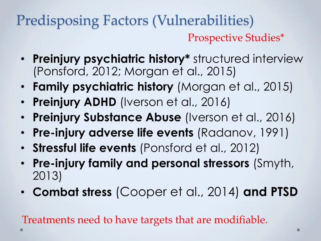 predisposing factors vulnerabilities