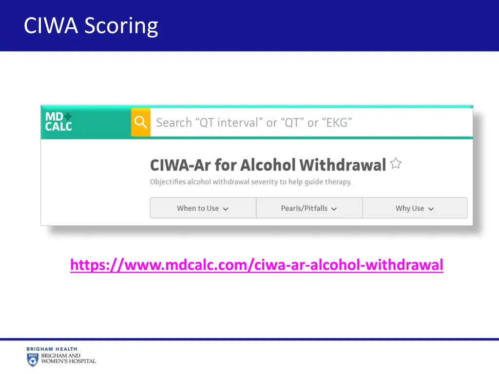 ciwa scoring