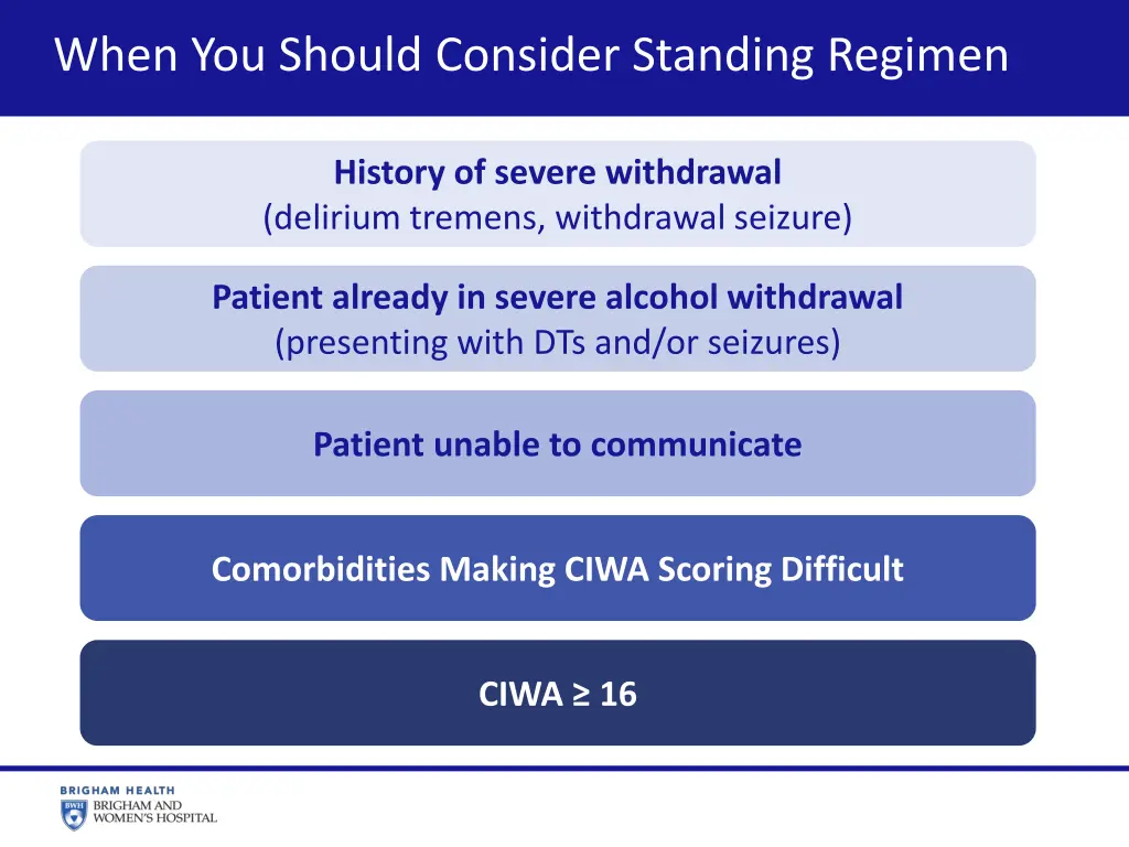 when you should consider standing regimen