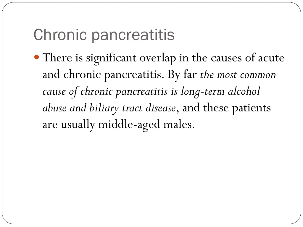 chronic pancreatitis