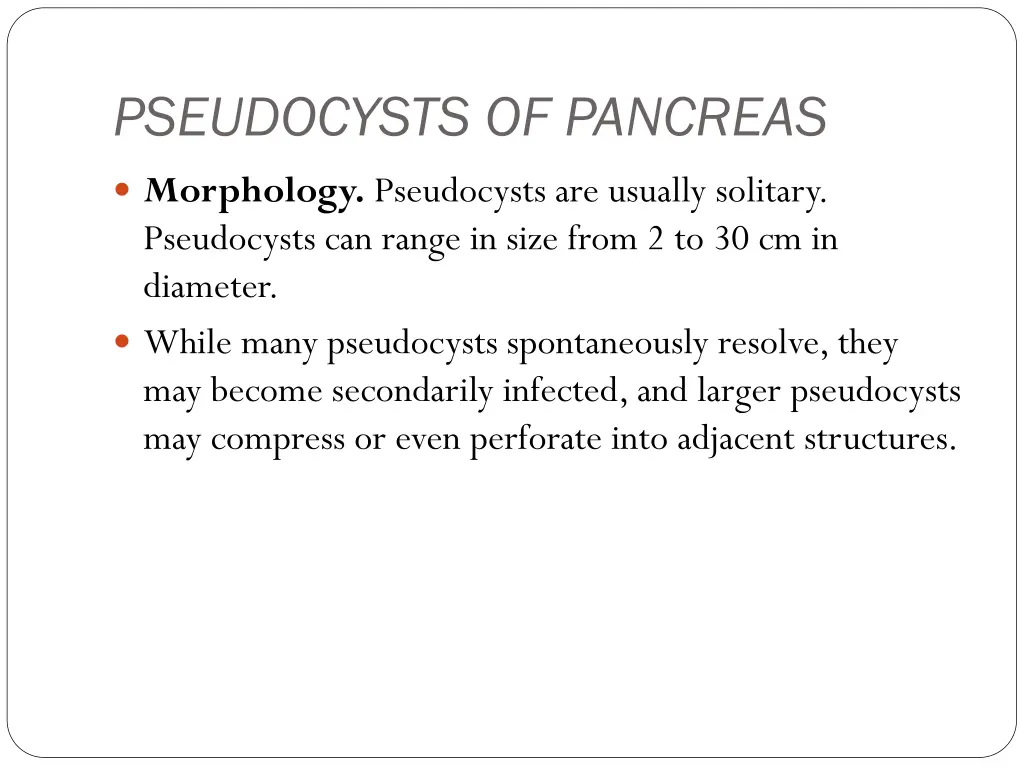 pseudocysts of pancreas 1