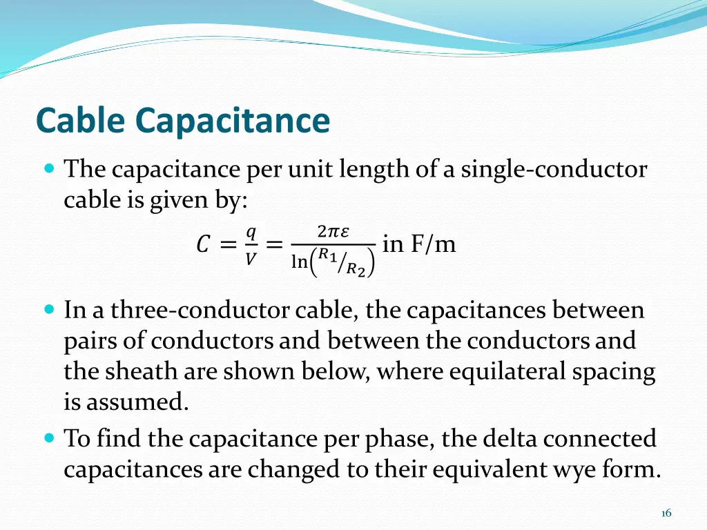 cable capacitance