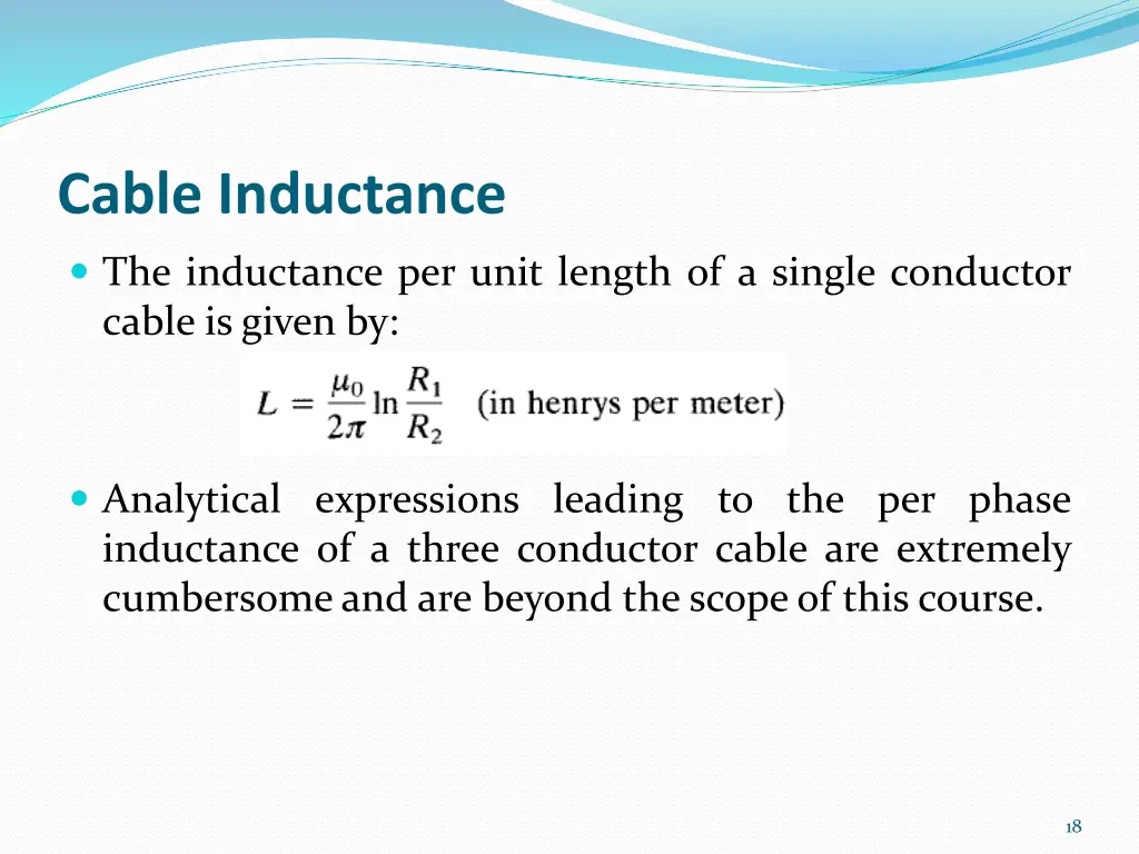 cable inductance