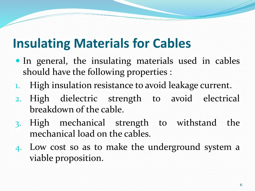 insulating materials for cables