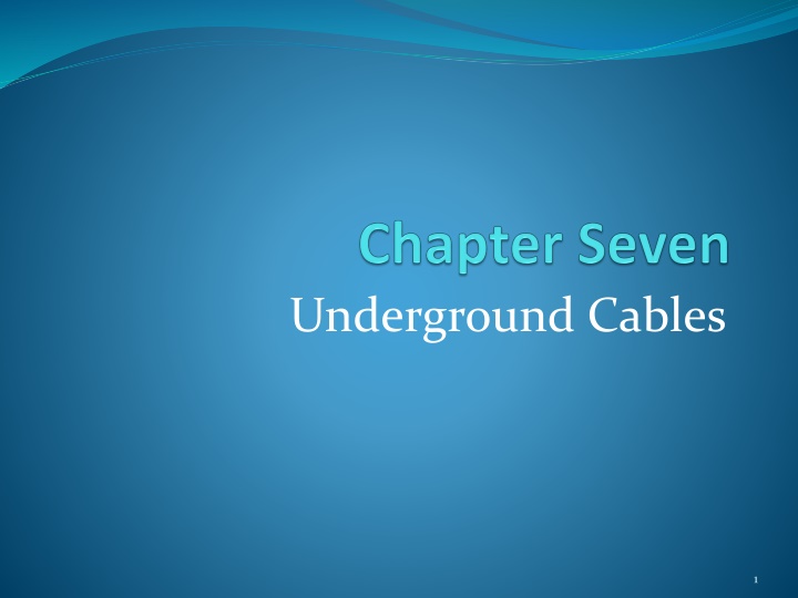 underground cables