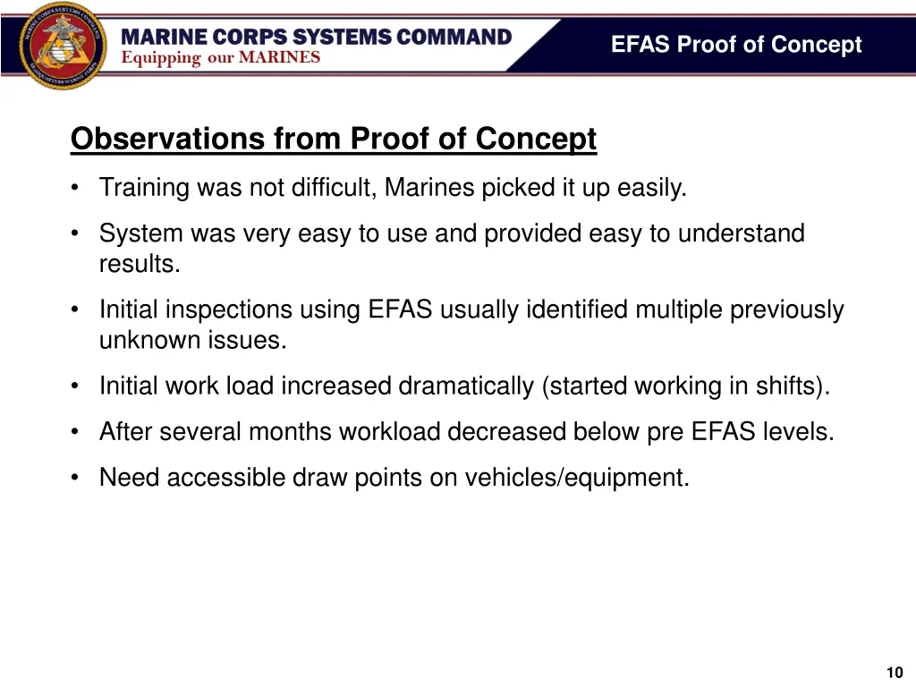 efas proof of concept 1