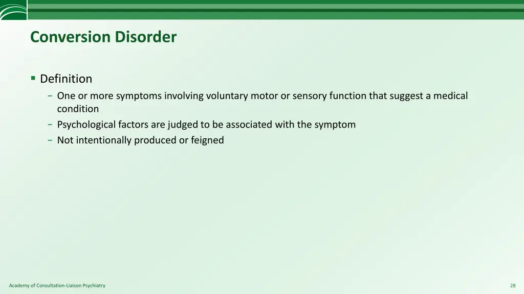 conversion disorder