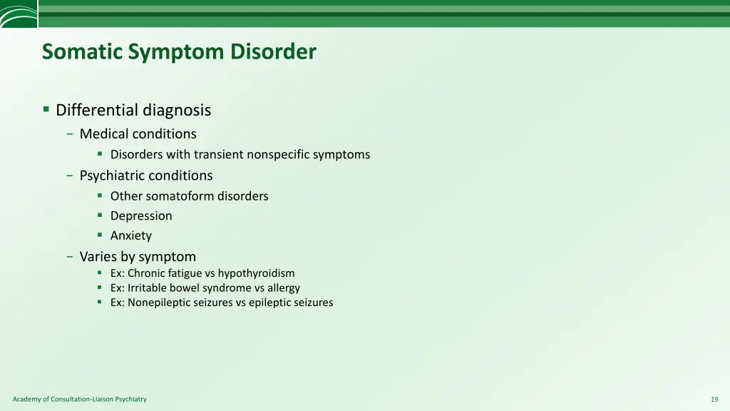 somatic symptom disorder 5