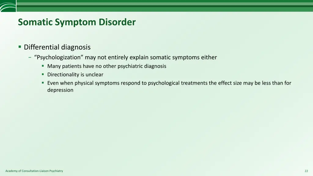 somatic symptom disorder 8