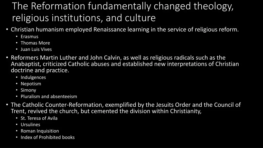 the reformation fundamentally changed theology