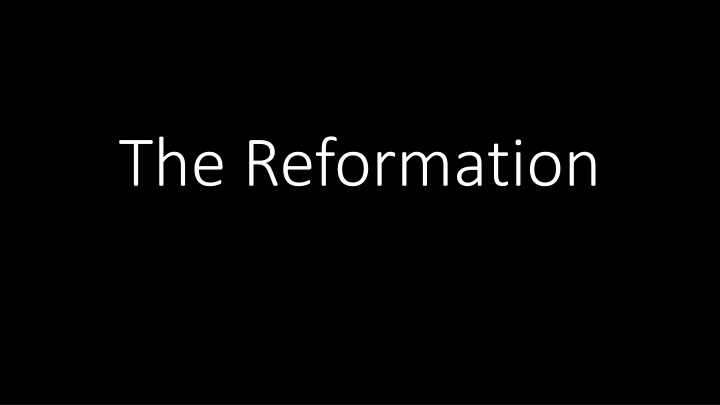 the reformation