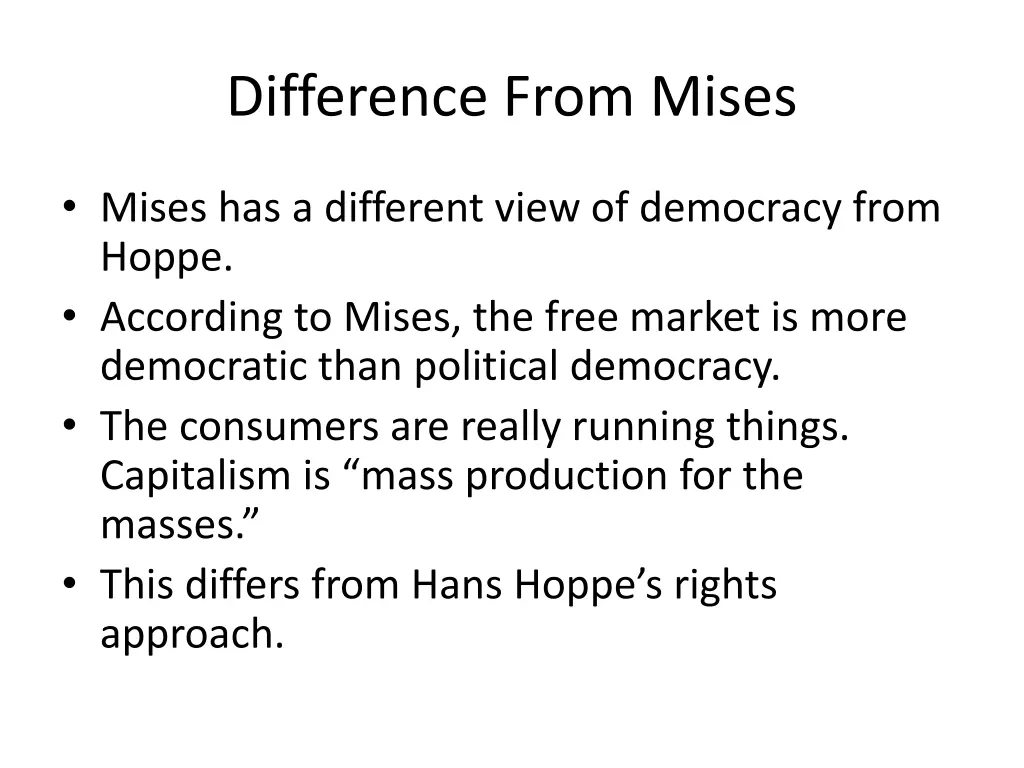 difference from mises