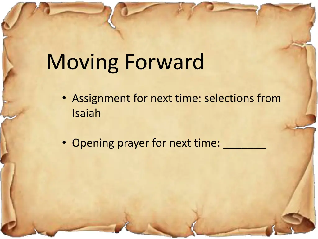 moving forward