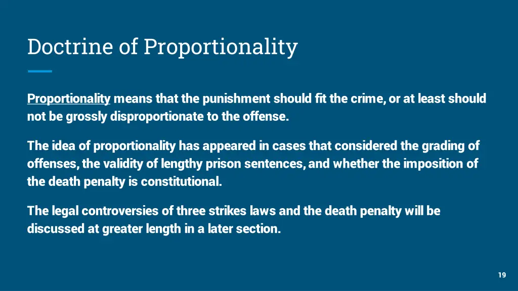 doctrine of proportionality