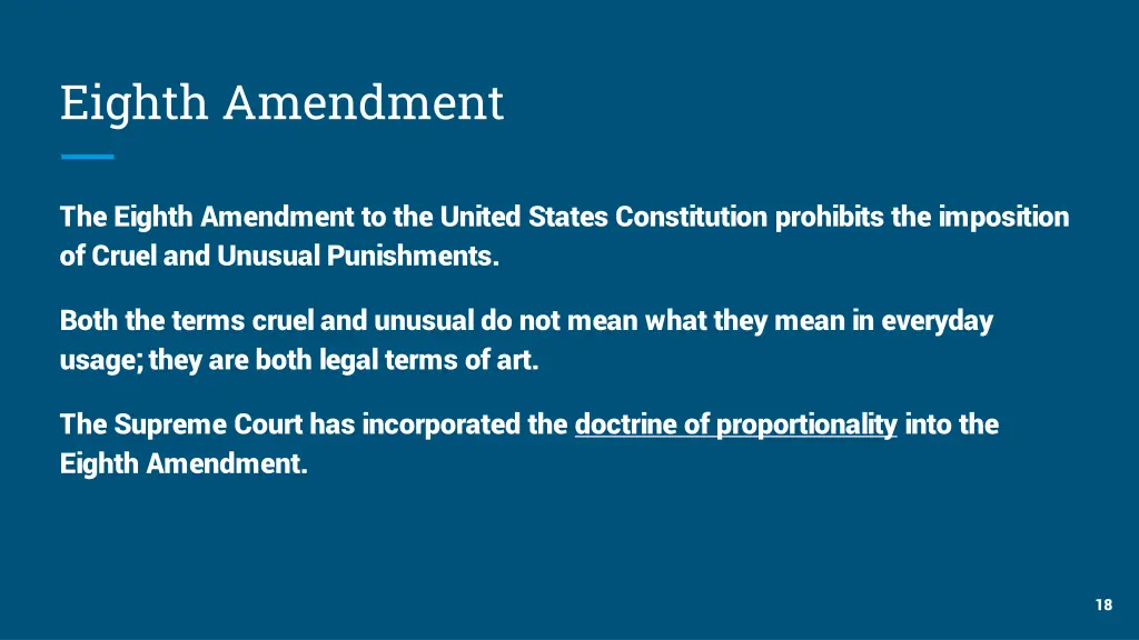 eighth amendment