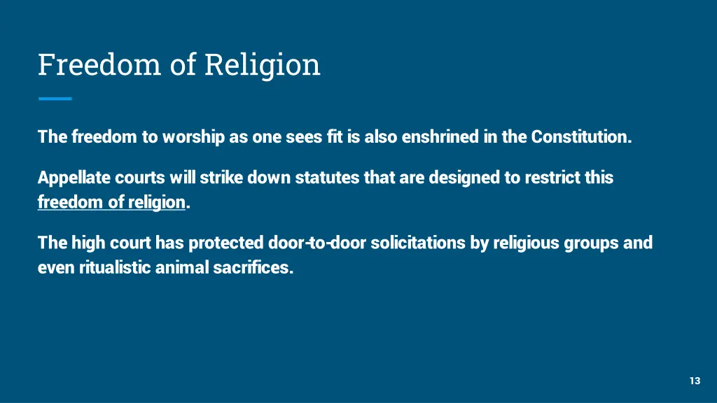 freedom of religion