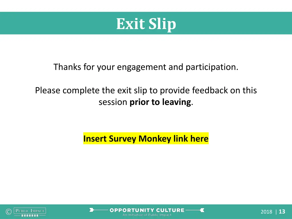 exit slip