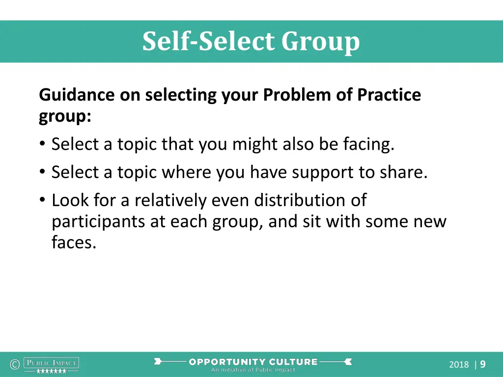 self select group