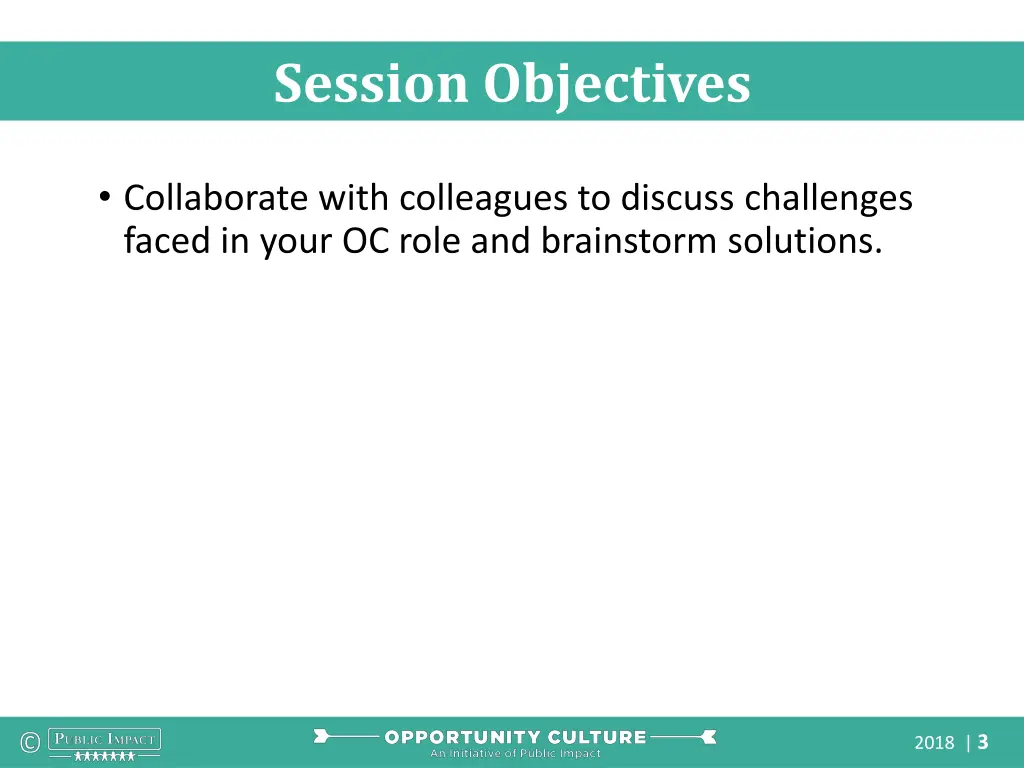 session objectives